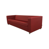 Диван Мягкий офис Аполло четырехместный красный АП401КР