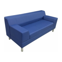 Диван Мягкий офис Флагман трехместный синий ФЛ301СН