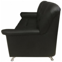 Диван Мягкий офис Премьер с механизмом трехместный черный ПРМ301ЧН_MH