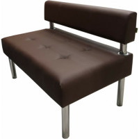 Секция дивана Мягкий офис Сатурн двухместная шоколадная СТР601ШК