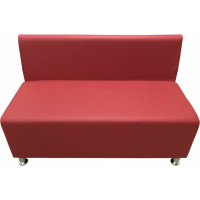 Секция дивана Мягкий офис Клерк двухместная красная КЛК601КР