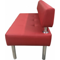 Секция дивана Мягкий офис Сатурн двухместная красная СТР601КР