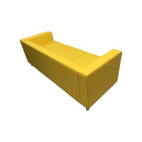 Диван Мягкий офис Аполло Люкс трехместный желтый АПЛЮ301ЖЛТ