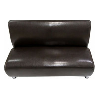 Секция дивана Мягкий офис Классик двухместная шоколадная КЛ602ШК