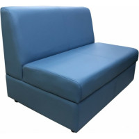 Секция дивана Мягкий офис Кардинал двухместная голубая КРД601ГЛ