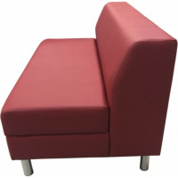 Секция дивана Мягкий офис Флагман двухместная красная ФЛ601КР