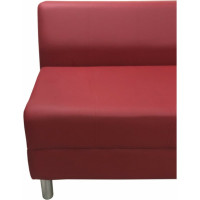 Секция дивана Мягкий офис Флагман двухместная красная ФЛ601КР