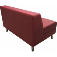 Секция дивана Мягкий офис Флагман двухместная красная ФЛ601КР