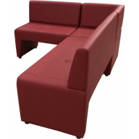 Угловой диван Мягкий офис Ритм красный РТ401КР
