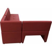 Угловой диван Мягкий офис Ритм красный РТ401КР