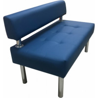 Секция дивана Мягкий офис Сатурн двухместная синяя СТР601СН