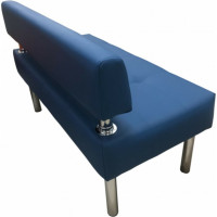 Секция дивана Мягкий офис Сатурн двухместная синяя СТР601СН