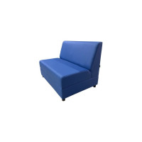 Секция дивана Мягкий офис Кардинал двухместная синяя КРД601СН