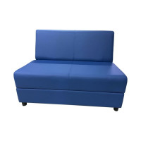 Секция дивана Мягкий офис Кардинал двухместная синяя КРД601СН
