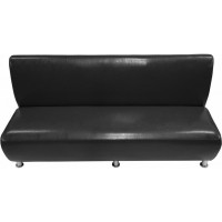 Секция дивана Мягкий офис Классик трехместная черная КЛ702ЧН