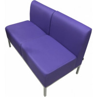 Диван Мягкий офис Компакт двухместный фиолетовый МТКОМ201ФЛТ