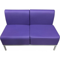Диван Мягкий офис Компакт двухместный фиолетовый МТКОМ201ФЛТ