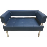 Диван Мягкий офис Сатурн двухместный темно-синий СТР201СН1