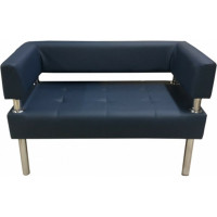 Диван Мягкий офис Сатурн двухместный темно-синий СТР201СН1