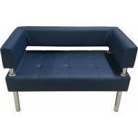 Диван Мягкий офис Сатурн двухместный темно-синий СТР201СН1