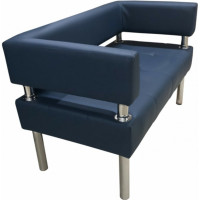 Диван Мягкий офис Сатурн двухместный темно-синий СТР201СН1