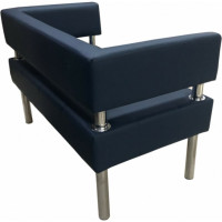 Диван Мягкий офис Сатурн двухместный темно-синий СТР201СН1