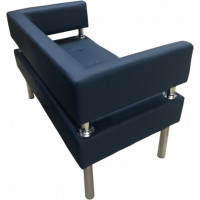 Диван Мягкий офис Сатурн двухместный темно-синий СТР201СН1