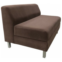 Секция дивана Мягкий офис Флагман двухместная коричневая ФЛ610КОР