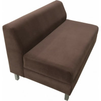 Секция дивана Мягкий офис Флагман двухместная коричневая ФЛ610КОР