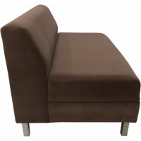 Секция дивана Мягкий офис Флагман двухместная коричневая ФЛ610КОР