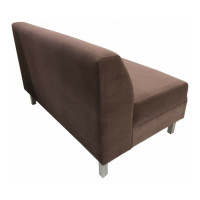 Секция дивана Мягкий офис Флагман двухместная коричневая ФЛ610КОР