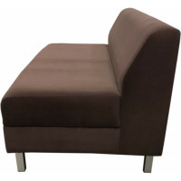 Секция дивана Мягкий офис Флагман двухместная коричневая ФЛ610КОР