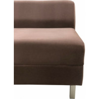 Секция дивана Мягкий офис Флагман двухместная коричневая ФЛ610КОР