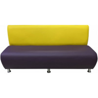 Секция дивана Мягкий офис Классик трехместная желто-фиолетовая КЛ701ЖЛТФЛТ
