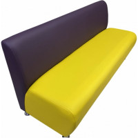 Секция дивана Мягкий офис Классик трехместная желто-фиолетовая КЛ701ЖЛТФЛТ