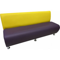 Секция дивана Мягкий офис Классик трехместная желто-фиолетовая КЛ701ЖЛТФЛТ