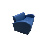 Диван Мягкий офис Альфа двухместный синий АЛФ201СН