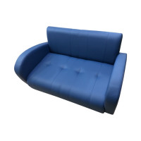 Диван Мягкий офис Альфа двухместный синий АЛФ201СН