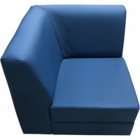 Угловая секция Мягкий офис Кардинал внутренняя синяя КРД801СН