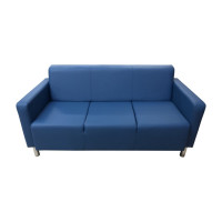 Диван Мягкий офис Артур Люкс трехместный синий АРТЛЮ301СН
