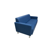 Диван Мягкий офис Артур Люкс трехместный синий АРТЛЮ301СН