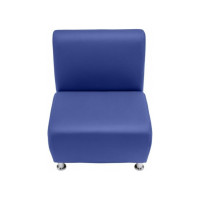 Секция дивана Мягкий офис Классик одноместная синяя КЛ501СН