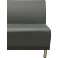 Секция дивана Мягкий офис Холл двухместная серая ХЛ601СР