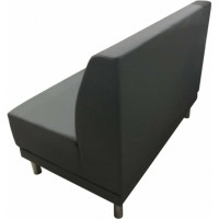 Секция дивана Мягкий офис Холл двухместная серая ХЛ601СР