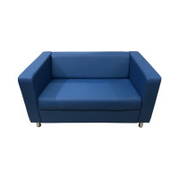 Диван Мягкий офис Аполло двухместный синий АП201СН