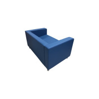 Диван Мягкий офис Аполло двухместный синий АП201СН