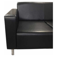 Диван Мягкий офис Артур Люкс трехместный черный АРТЛЮ303ЧН