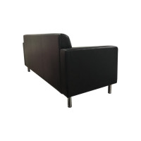 Диван Мягкий офис Артур Люкс трехместный черный АРТЛЮ303ЧН