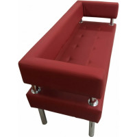 Диван Мягкий офис Сатурн трехместный красный СТР301КР