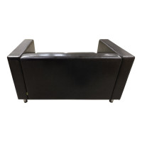 Диван Мягкий офис Аполло Люкс двухместный шоколадный АПЛЮ202ШК